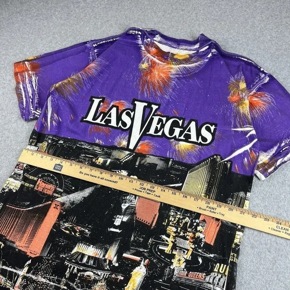 Vintage Las Vegas T Shirt Mens Large Tourist AOP Single Stitch USA Casino 90s - Picture 5 of 6